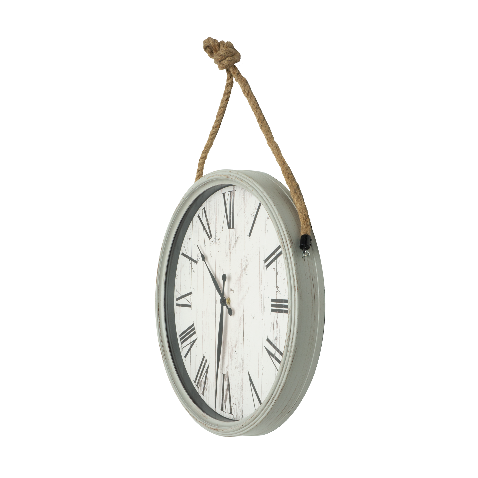 Moderno reloj de pared blanco, perfecto para decoración industrial