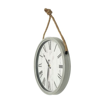 Moderno reloj de pared blanco, perfecto para decoración industrial