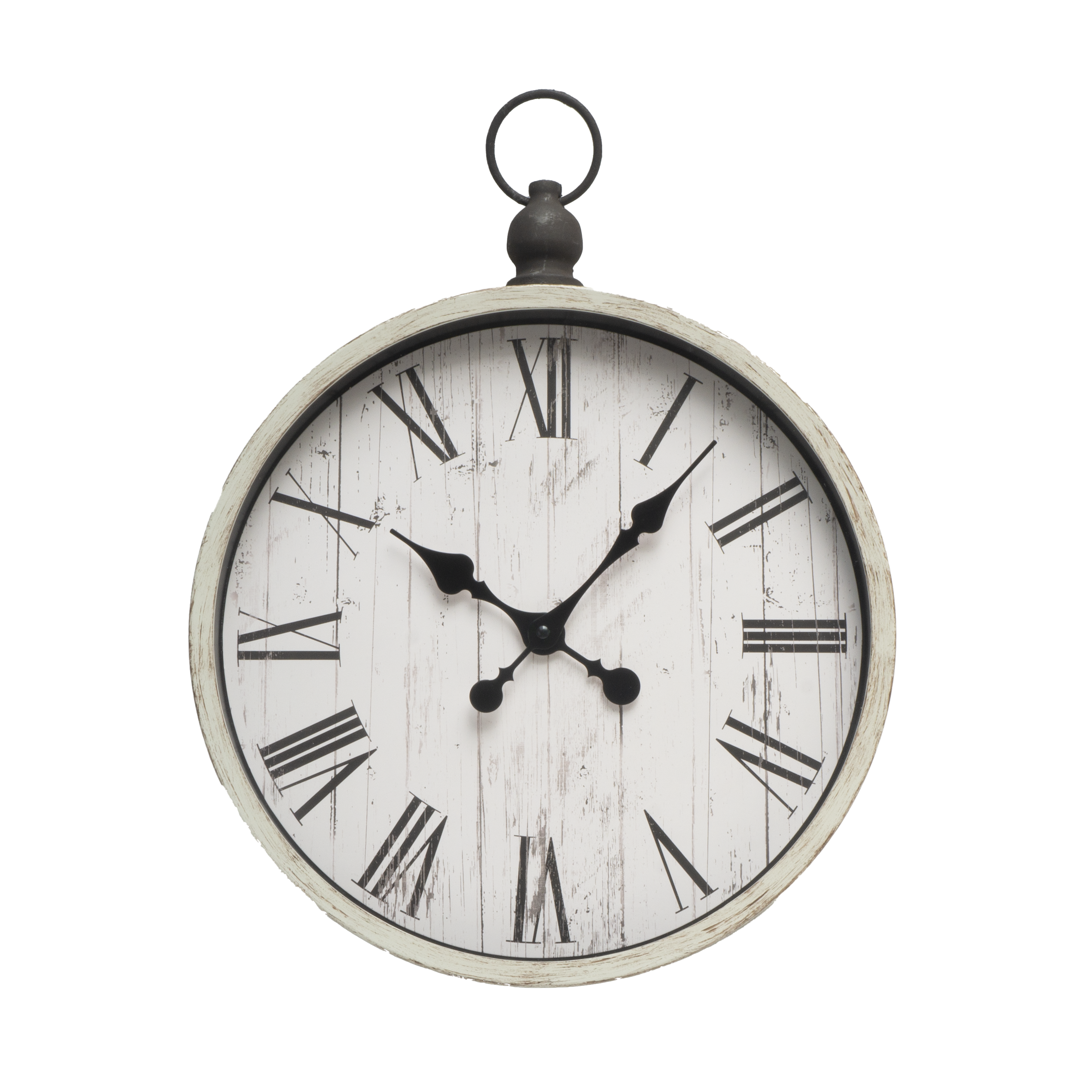 Reloj de pared Velvet beis, vista frontal, agujas retro, diseño vintage.