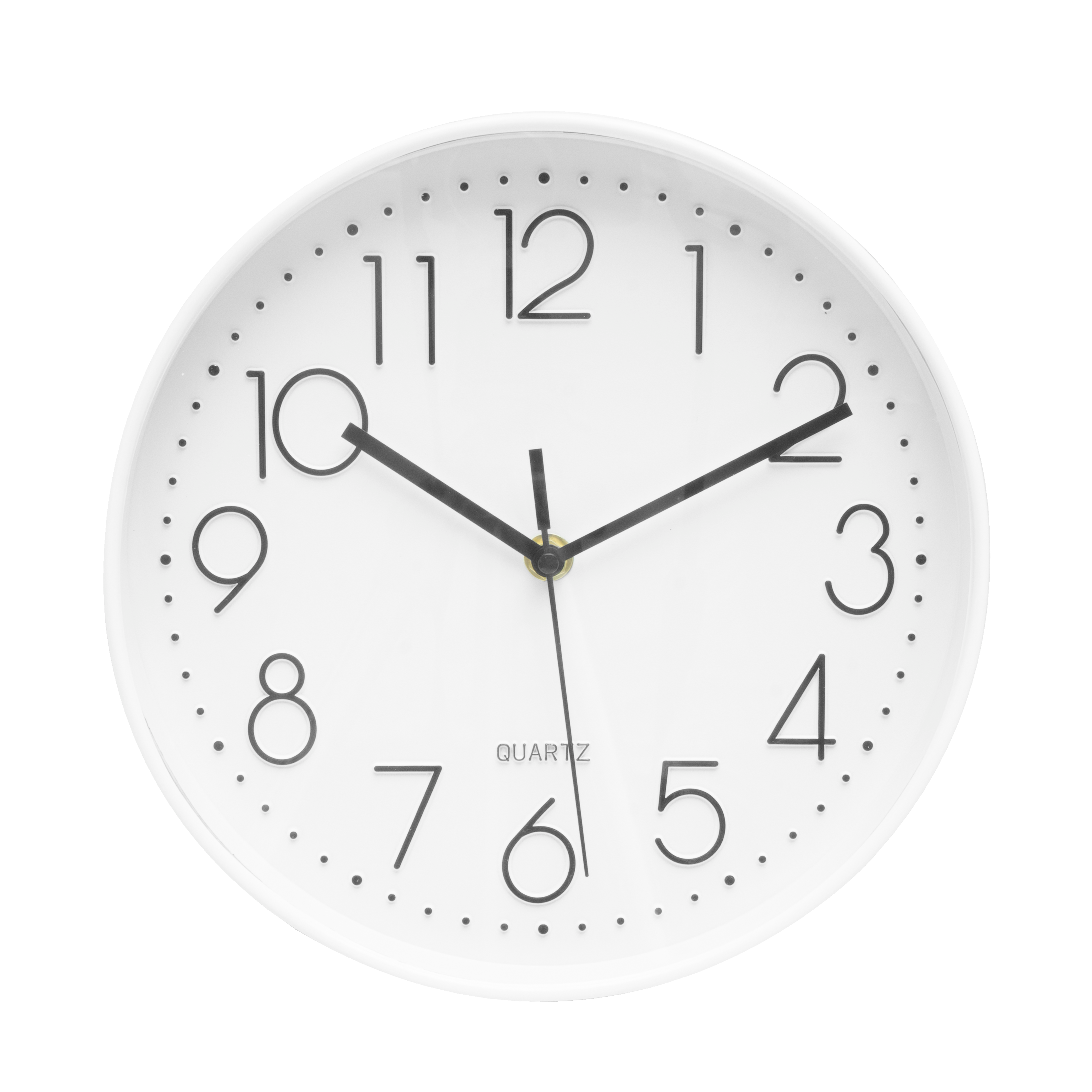 Reloj de pared Minuto Blanco 25cm, vista frontal, Fabrilamp