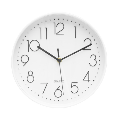 Reloj de pared Minuto Blanco 25cm, vista frontal, Fabrilamp