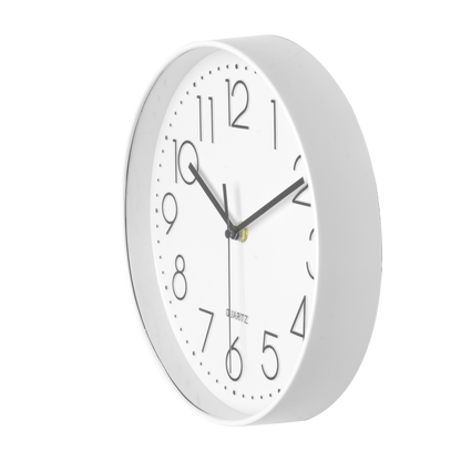 Reloj de pared Minuto Blanco 25cm, vista frontal, Fabrilamp