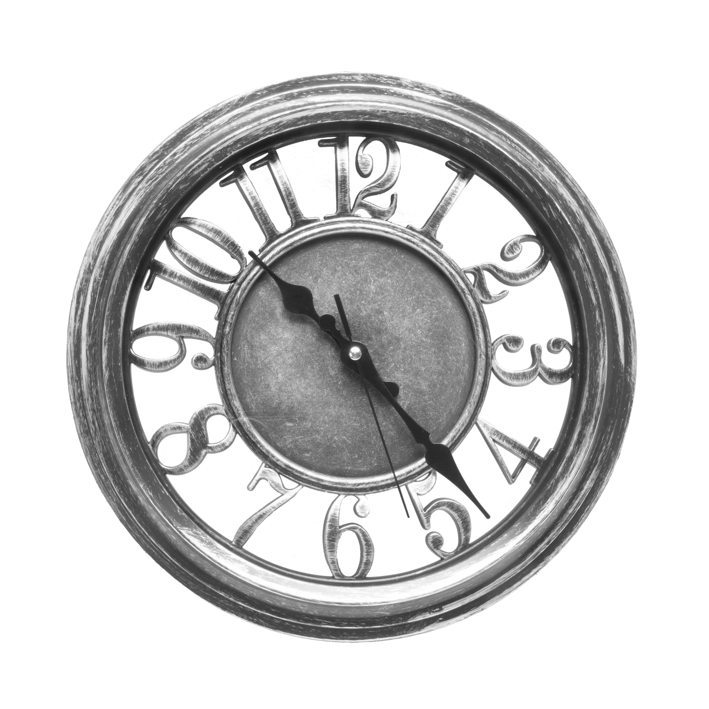 Reloj de pared Limbo Negro/Plata de 33cm, vista frontal, Fabrilamp