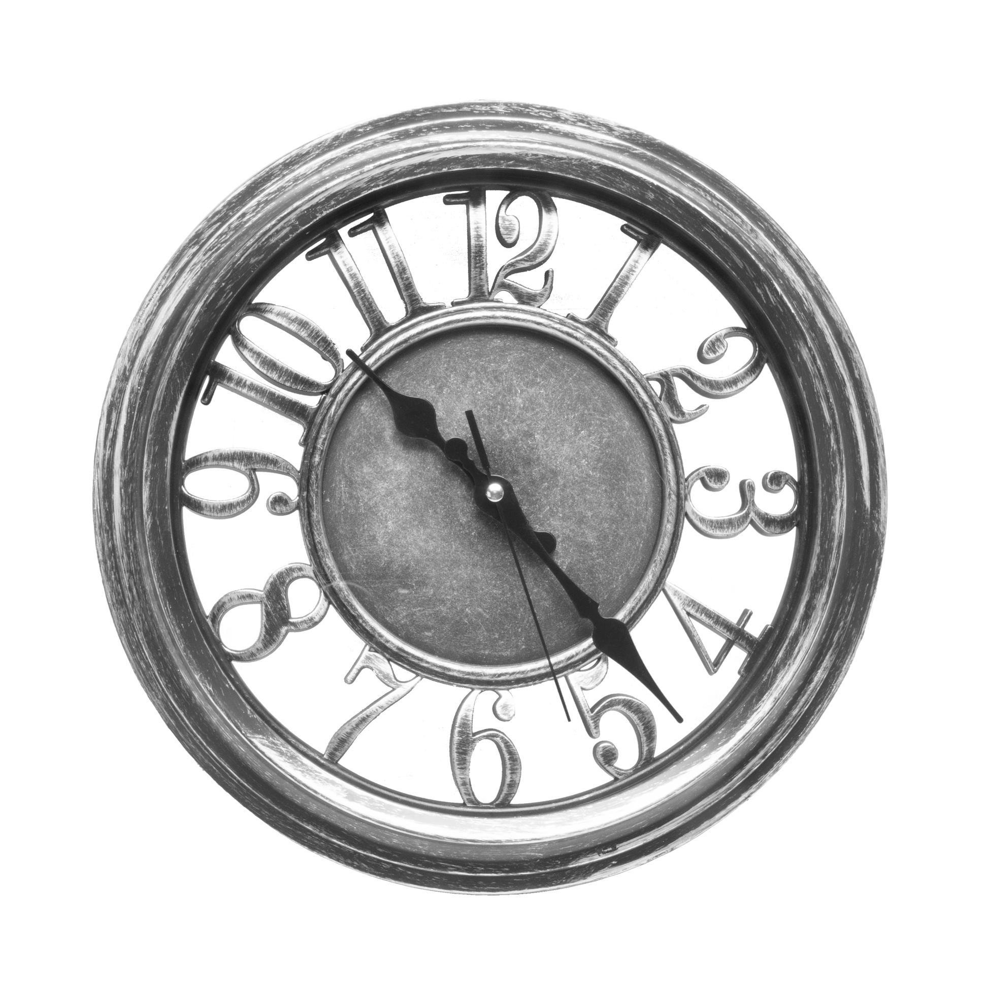 Reloj de pared Limbo Negro/Plata de 33cm, vista frontal, Fabrilamp