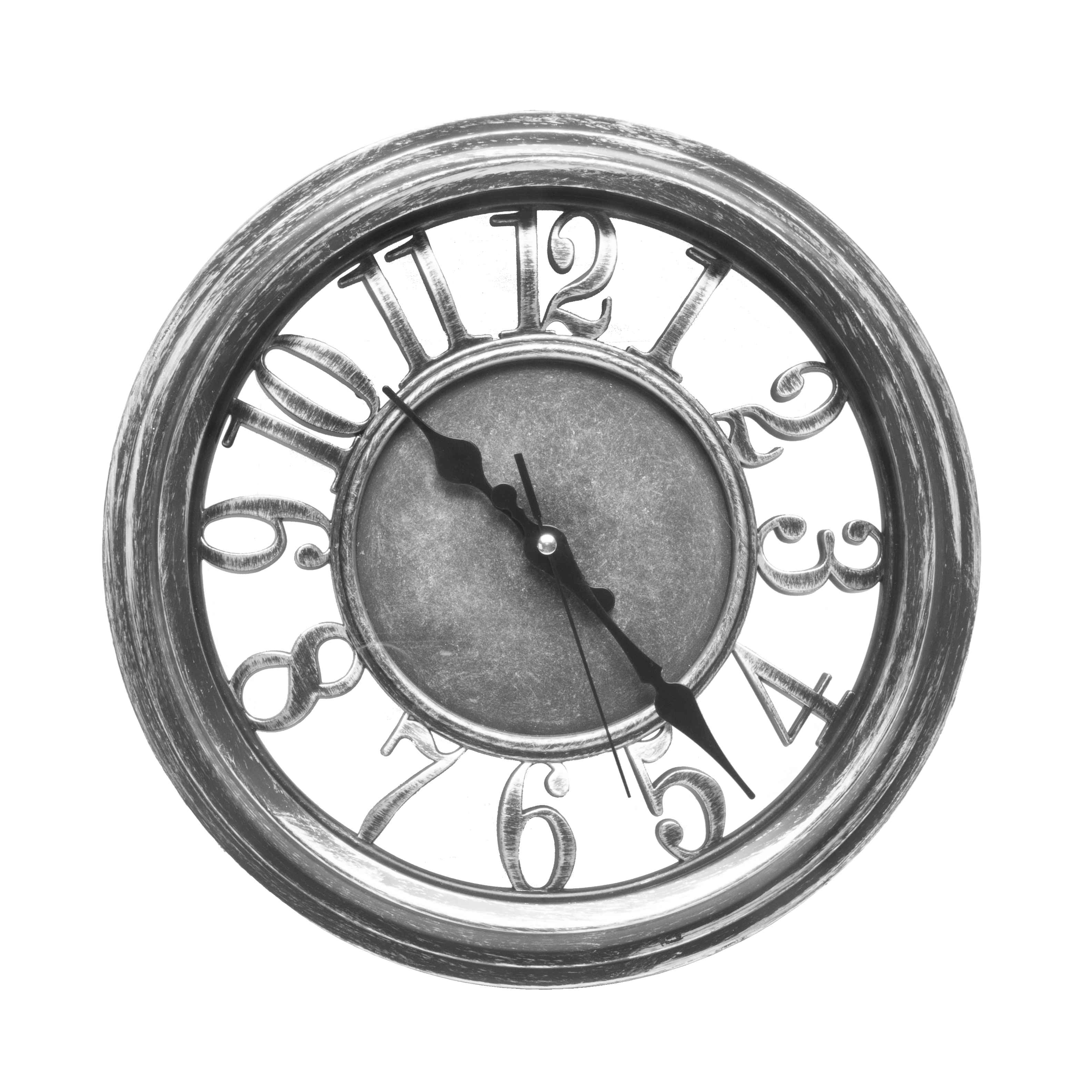 Reloj de pared Limbo Negro/Plata de 33cm, vista frontal, Fabrilamp