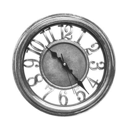 Reloj de pared Limbo Negro/Plata de 33cm, vista frontal, Fabrilamp