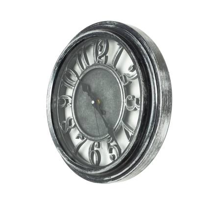 Reloj de pared Limbo Negro/Plata de 33cm, vista frontal, Fabrilamp