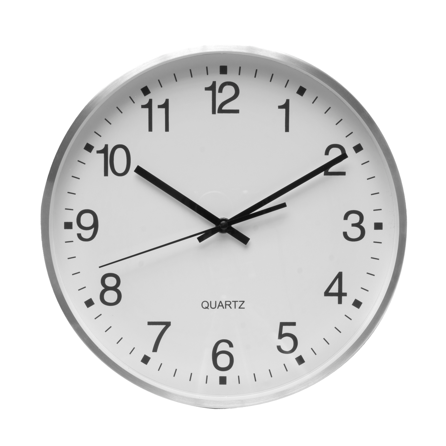 Moderno reloj de pared de aluminio ideal para salón