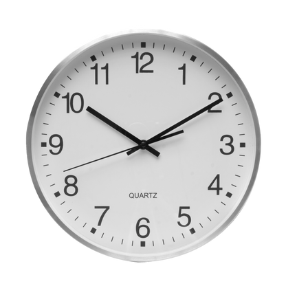 Moderno reloj de pared de aluminio ideal para salón