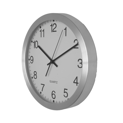 Minimalista reloj de pared de aluminio ideal para cocina