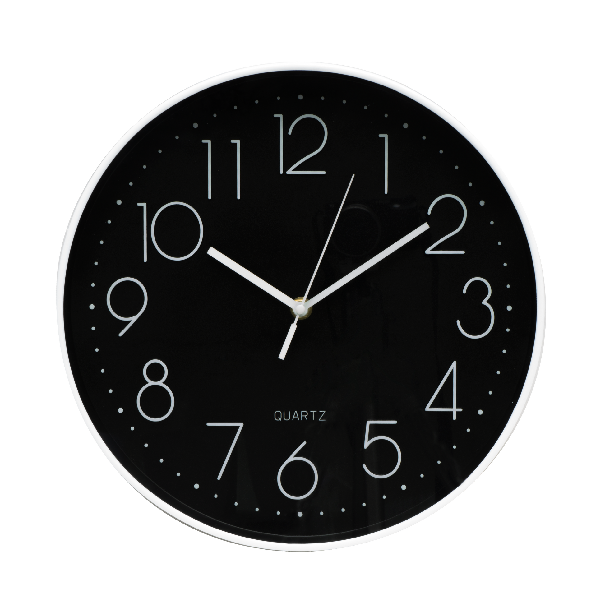 Reloj de pared Tiempo Blanco-Negro 30cm Fabrilamp - Vista frontal