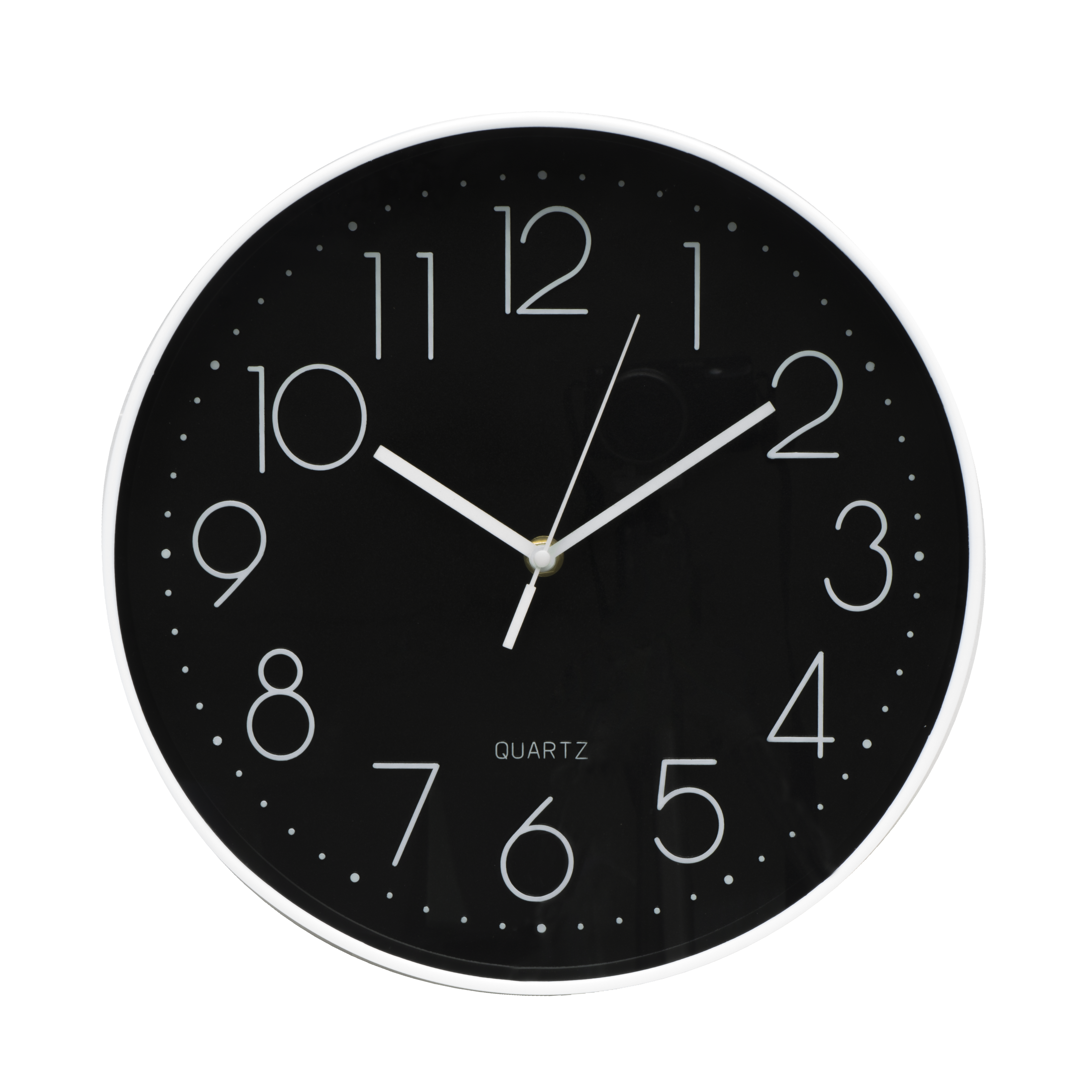 Reloj de pared Tiempo Blanco-Negro 30cm Fabrilamp - Vista frontal