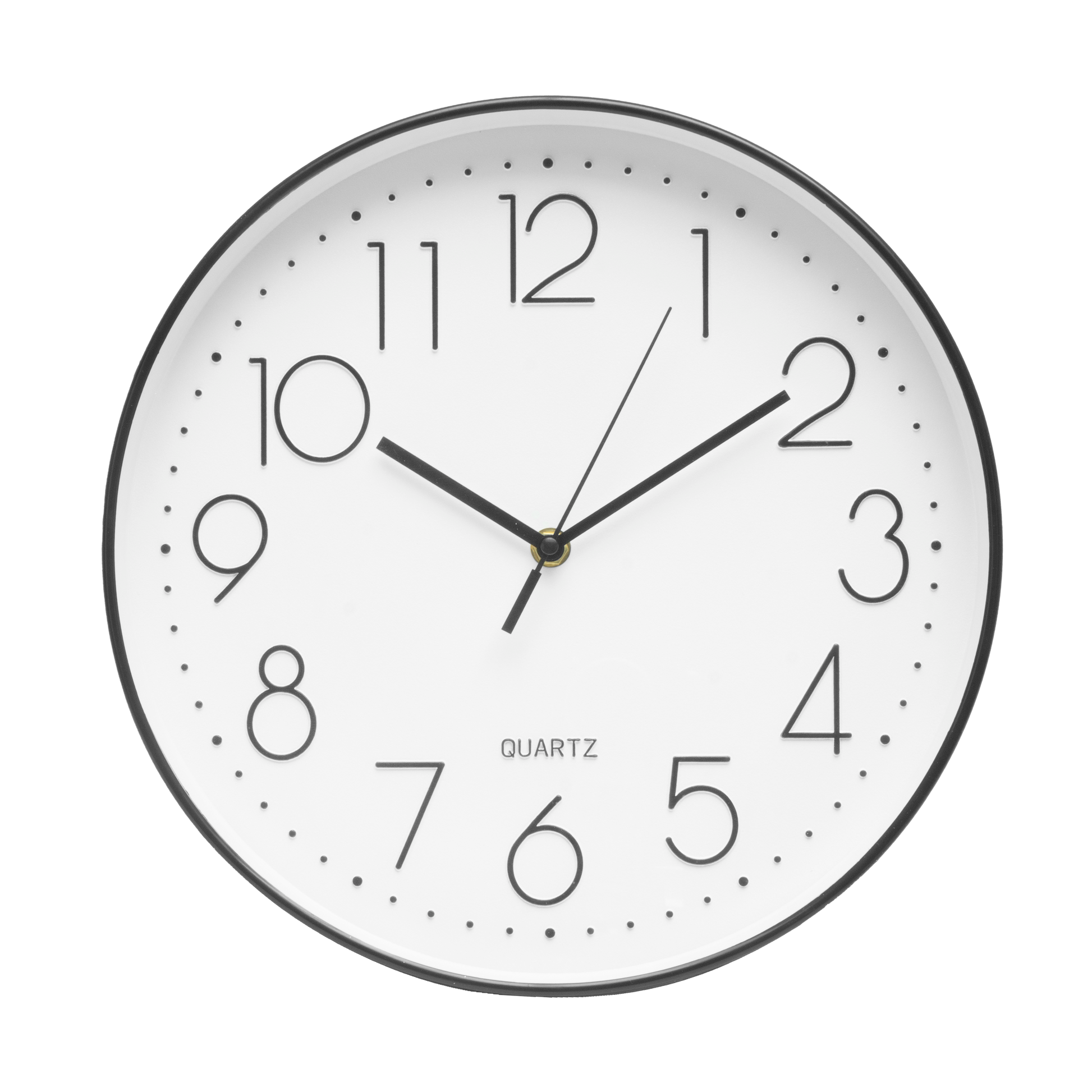 Reloj de pared Tiempo Negro 30cm de Fabrilamp - Vista frontal