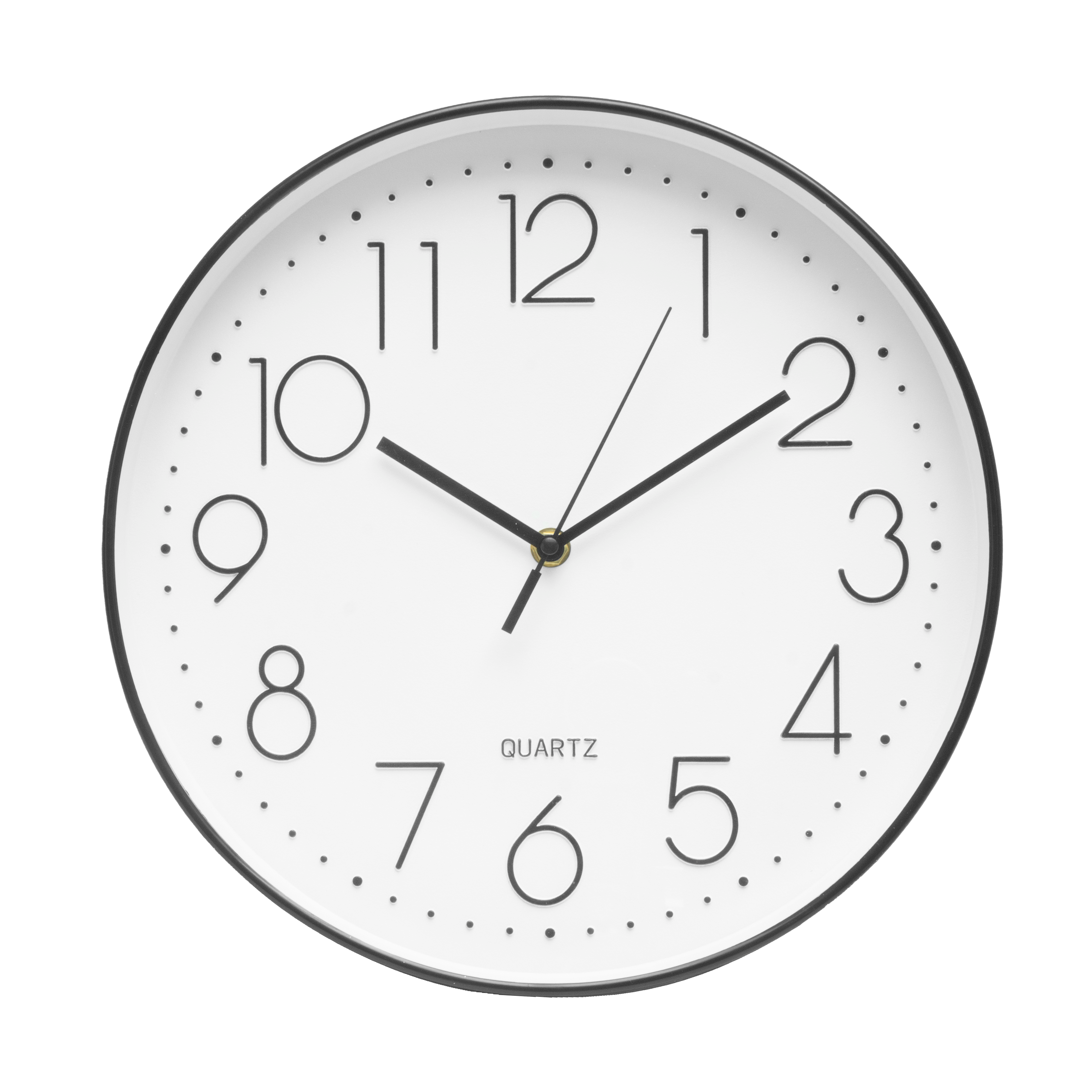 Reloj de pared Tiempo Negro 30cm de Fabrilamp - Vista frontal