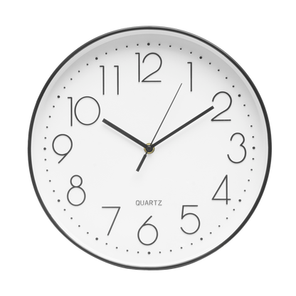 Reloj de pared Tiempo Negro 30cm de Fabrilamp - Vista frontal