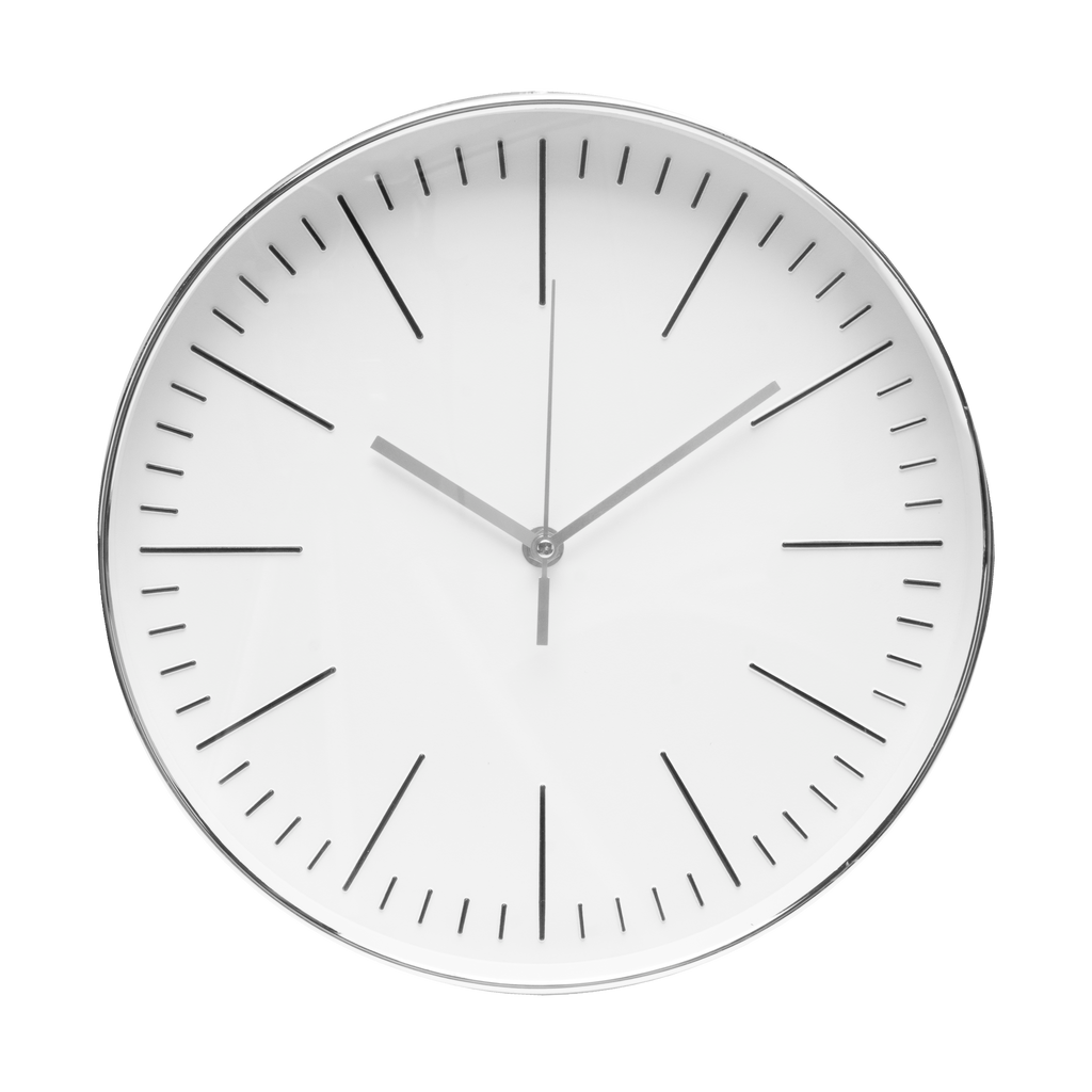 Reloj de pared Hera Plata 30cm, vista frontal, Fabrilamp