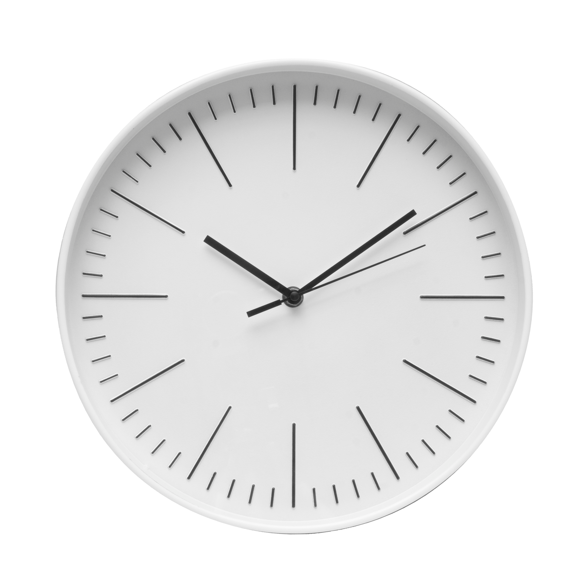 Reloj de pared Hera Blanco 30cm de Fabrilamp, vista frontal.