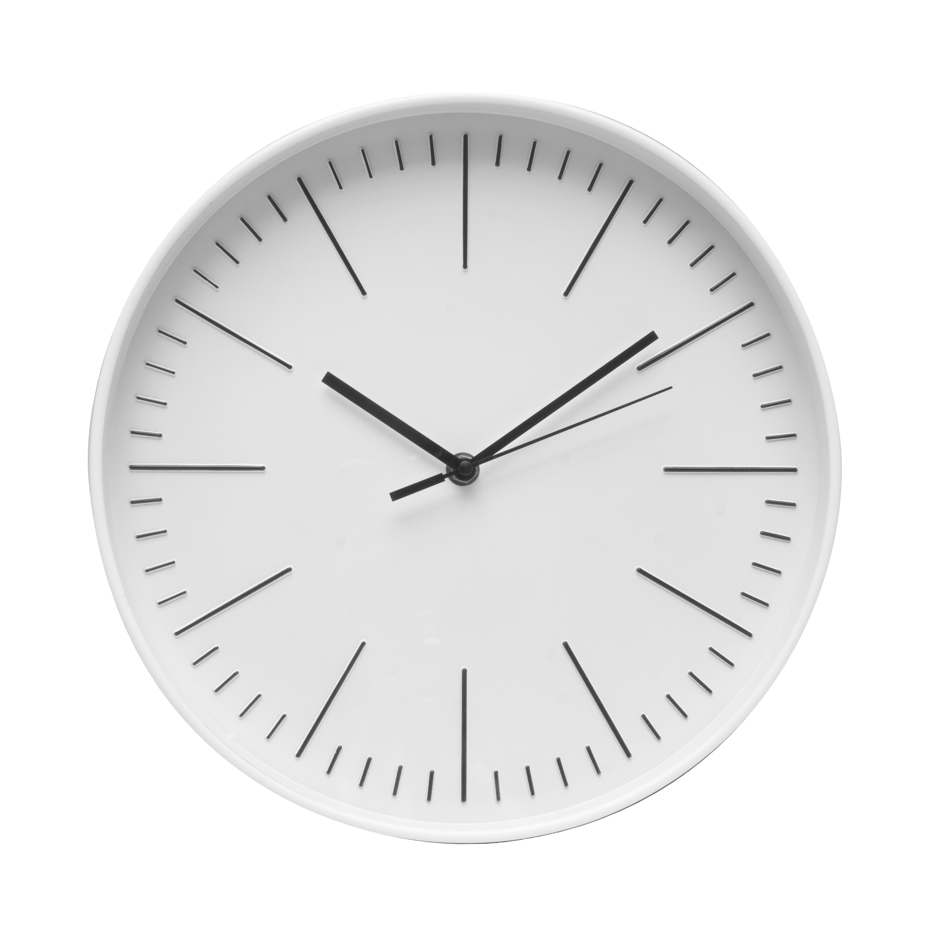 Reloj de pared Hera Blanco 30cm de Fabrilamp, vista frontal.