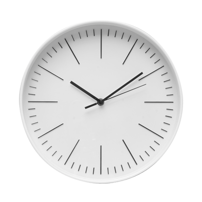 Reloj de pared Hera Blanco 30cm de Fabrilamp, vista frontal.