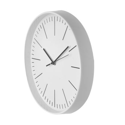 Reloj de pared Hera Blanco 30cm de Fabrilamp, vista frontal.