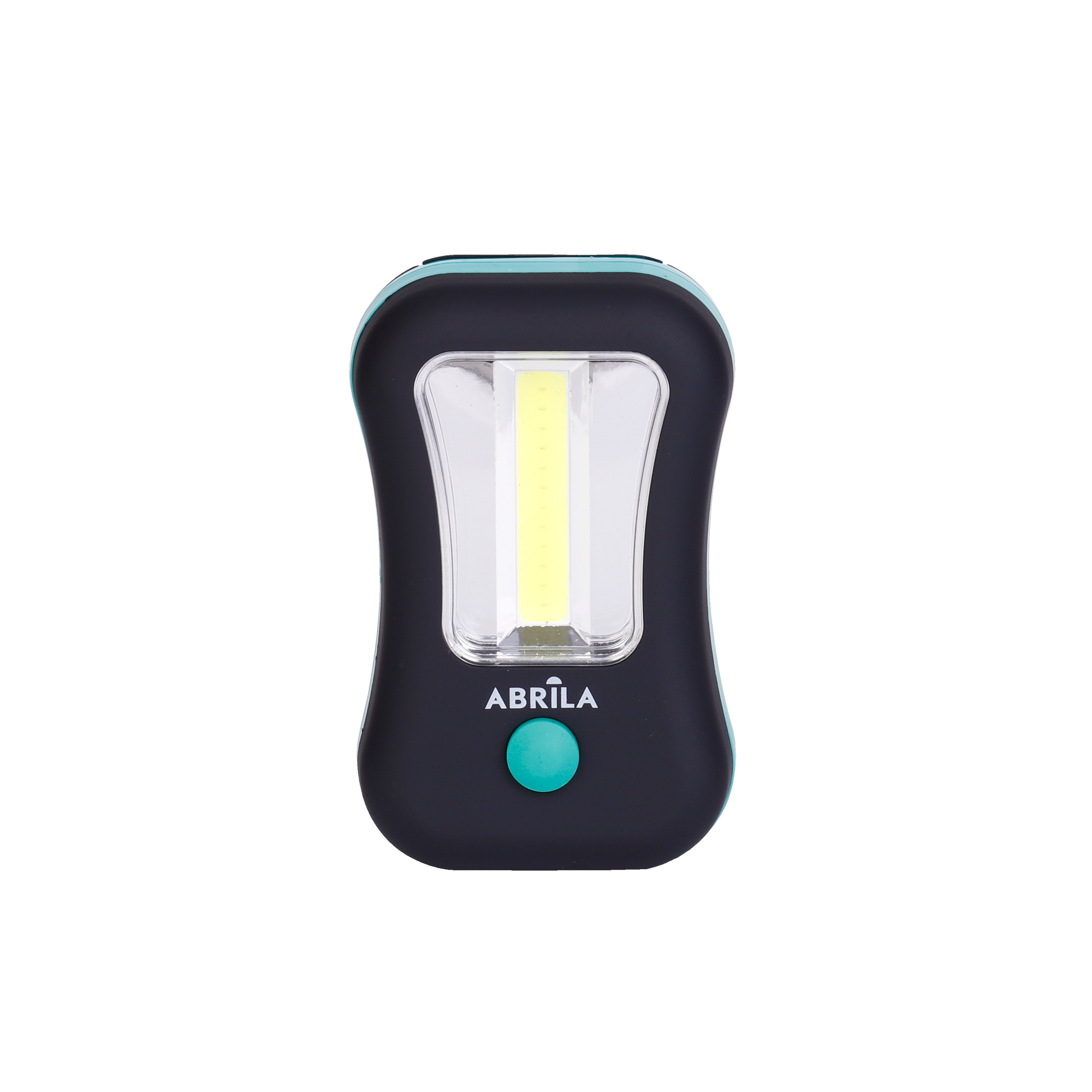 Linterna LED COB Flash Compacta negra y verde con gancho e imán, 200 lúmenes.