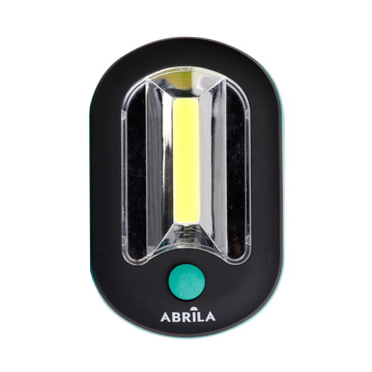 Linterna LED COB FLASH Fabrilamp Negro/Verde con gancho e imán