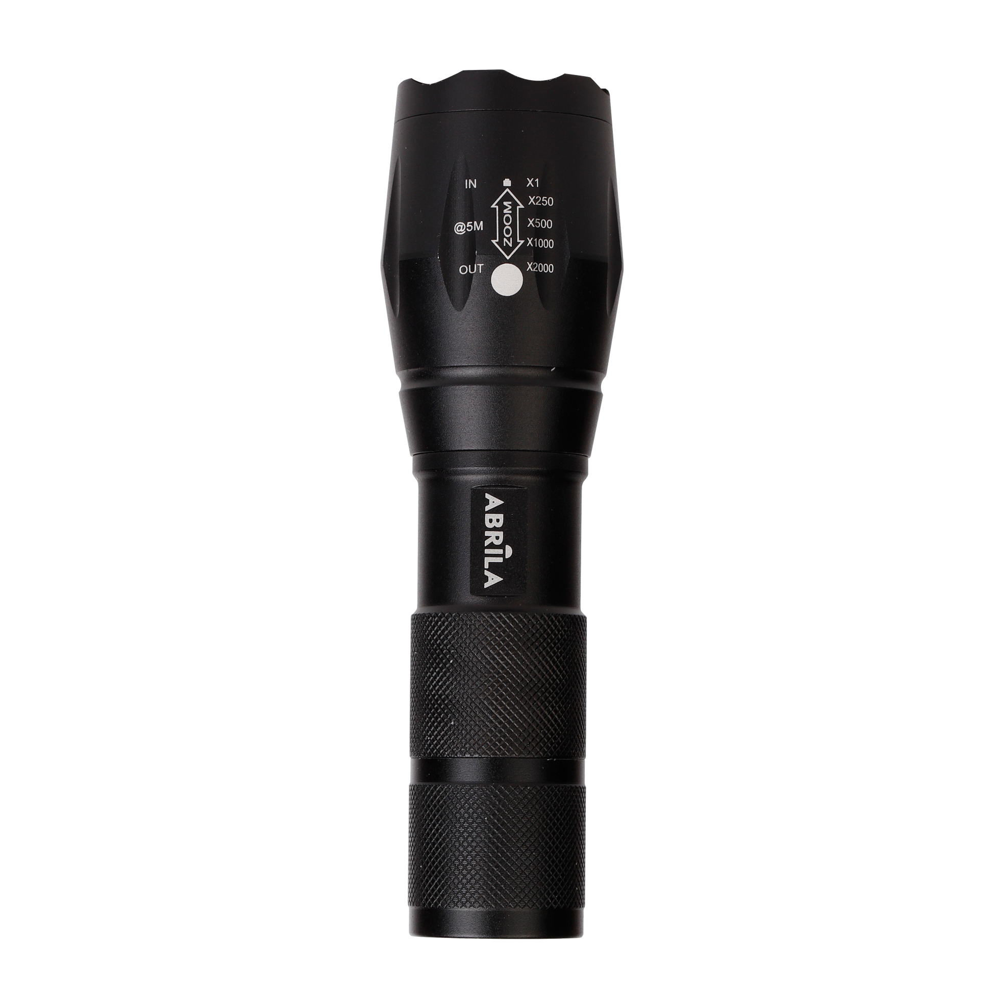 Linterna táctica negra ideal para senderismo y actividades al aire libre