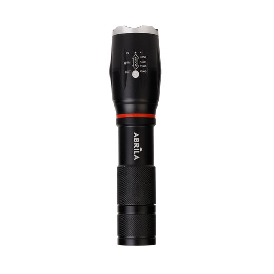 Linterna LED Táctica CENTELLO Negra Fabrilamp con COB y Zoom
