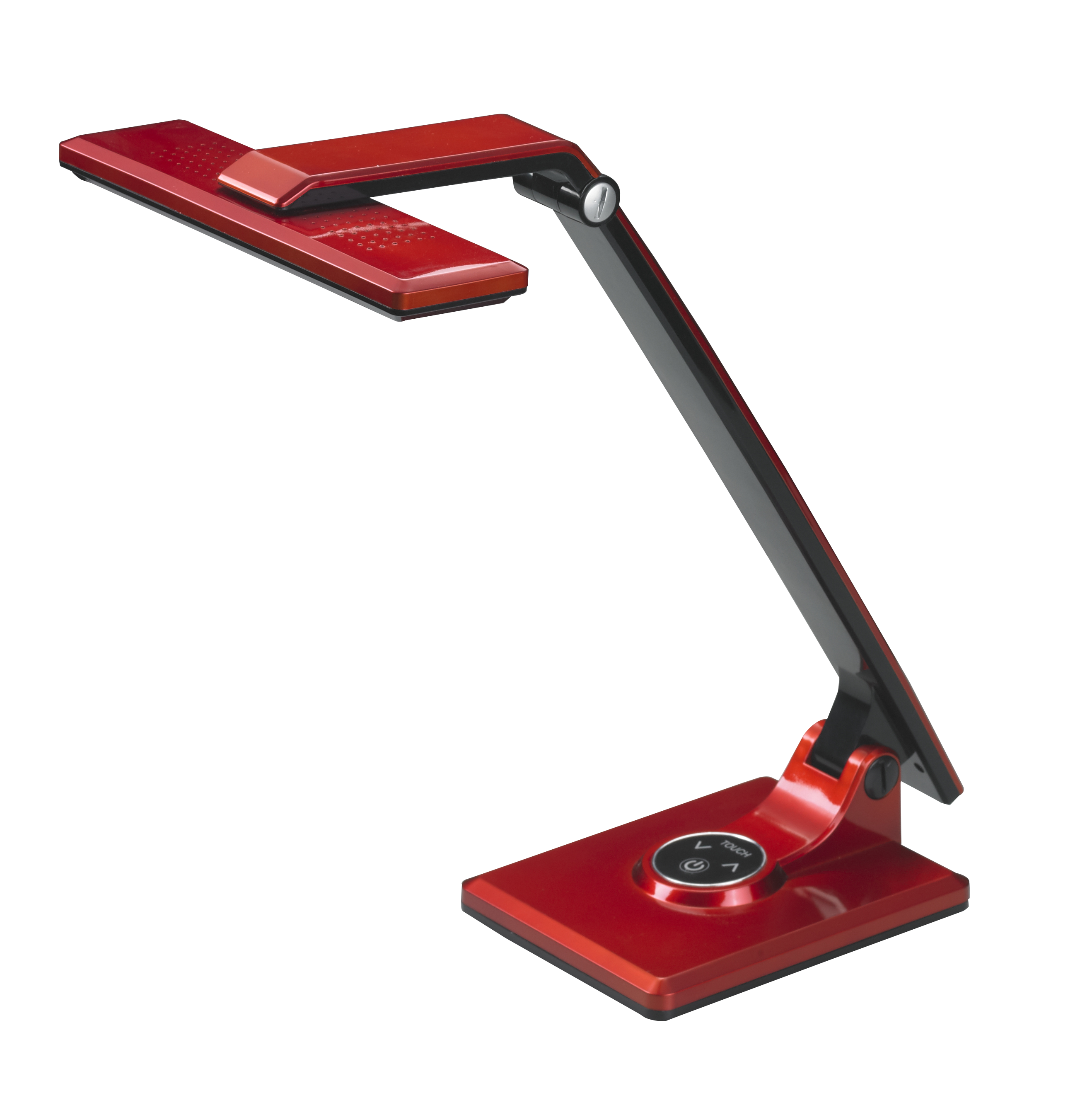 Flexo Vinchi Rojo/Negro 9W de Fabrilamp, luz LED regulable e intensidad articulable.