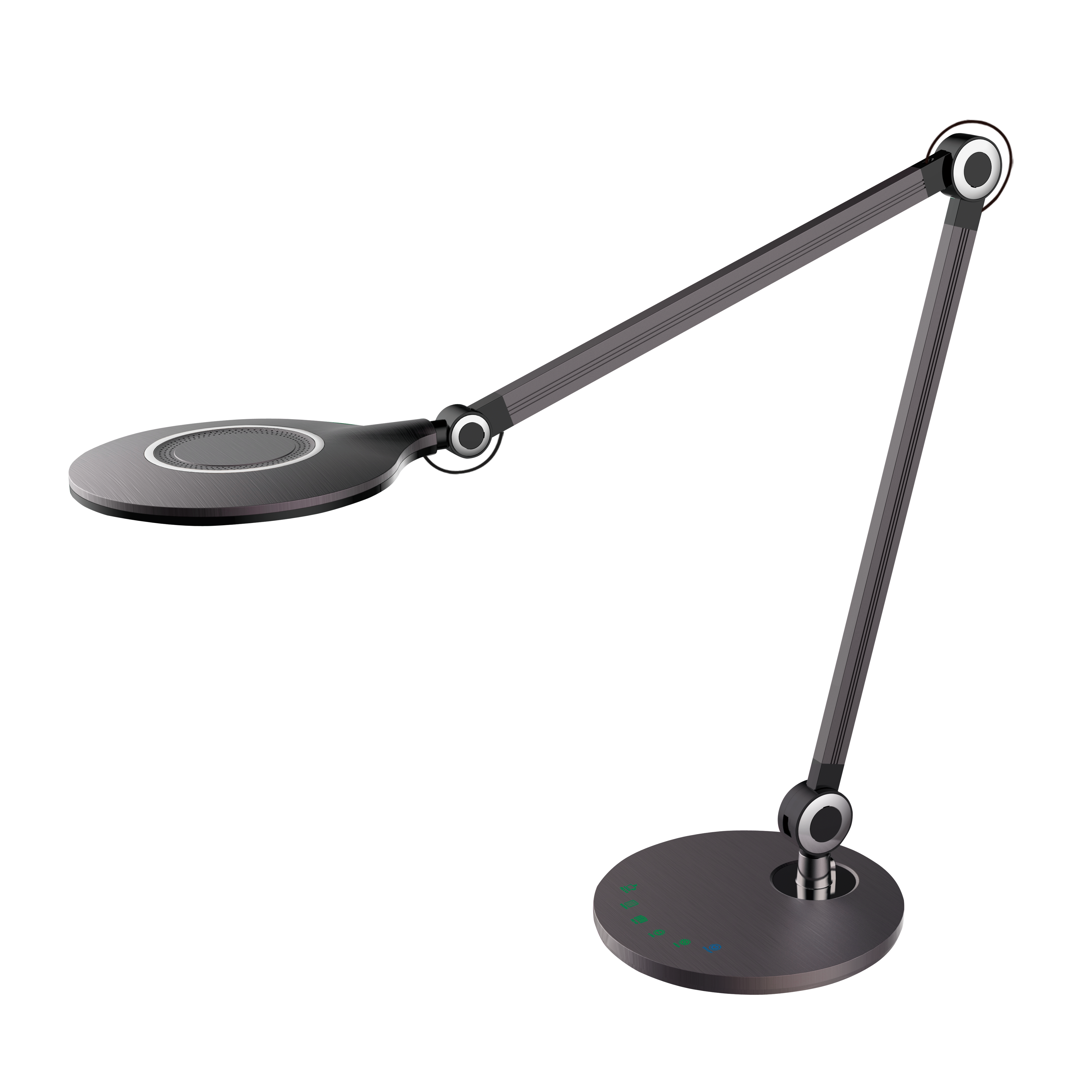 Flexo Miro Gris 9W LED articulado y regulable de Fabrilamp, ideal para escritorio u oficina.