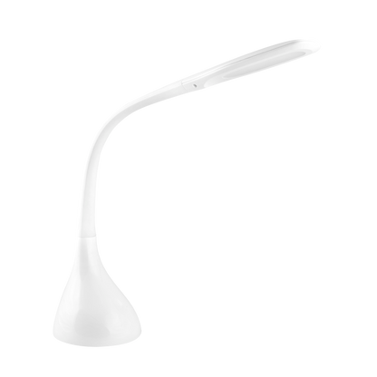 Flexo Rilke Blanc 8w LED de Fabrilamp, diseño moderno y elegante, ideal para escritorio.