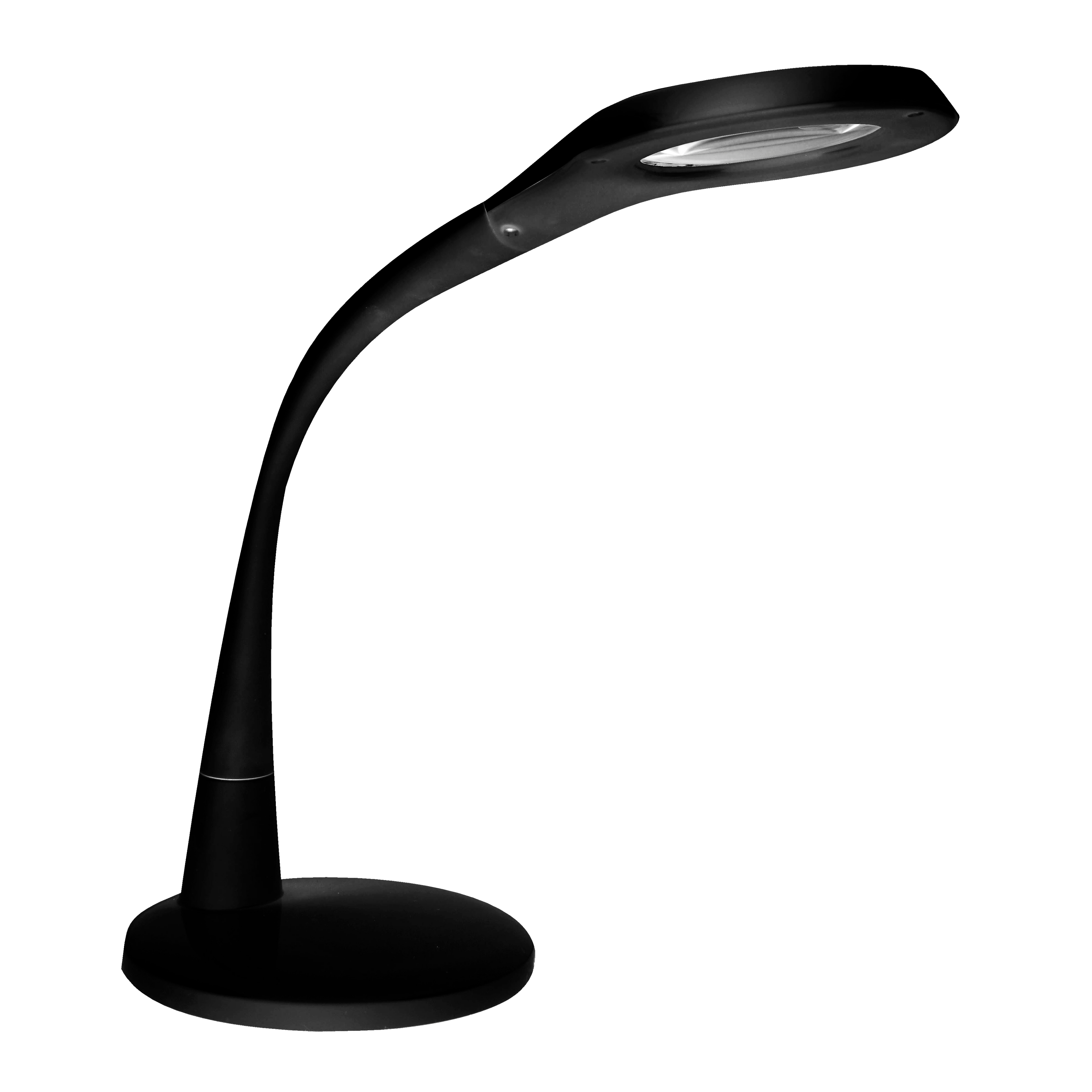 Flexo Led Plath Negro - Vista frontal con lupa