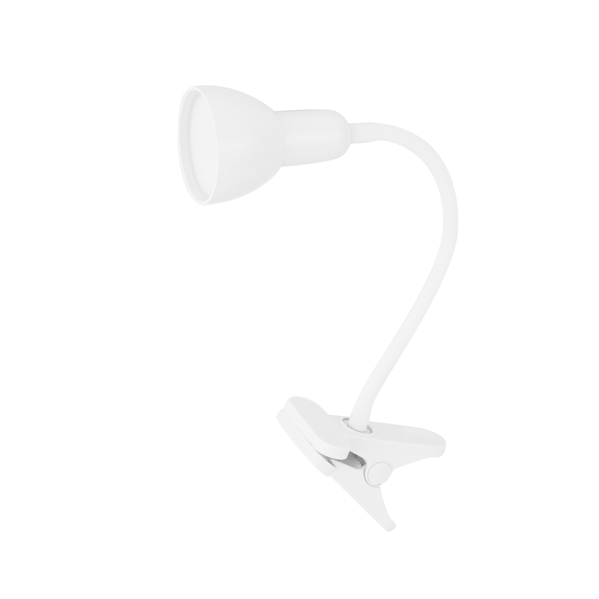 Moderno flexo LED orientable con pinza, perfecto para escritorio