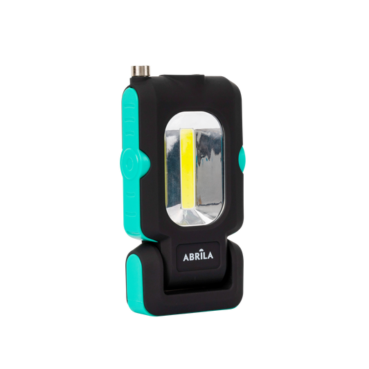 Linterna de Trabajo RUMBO LED+COB con Imán Telescópico Fabrilamp en color Negro/Verde