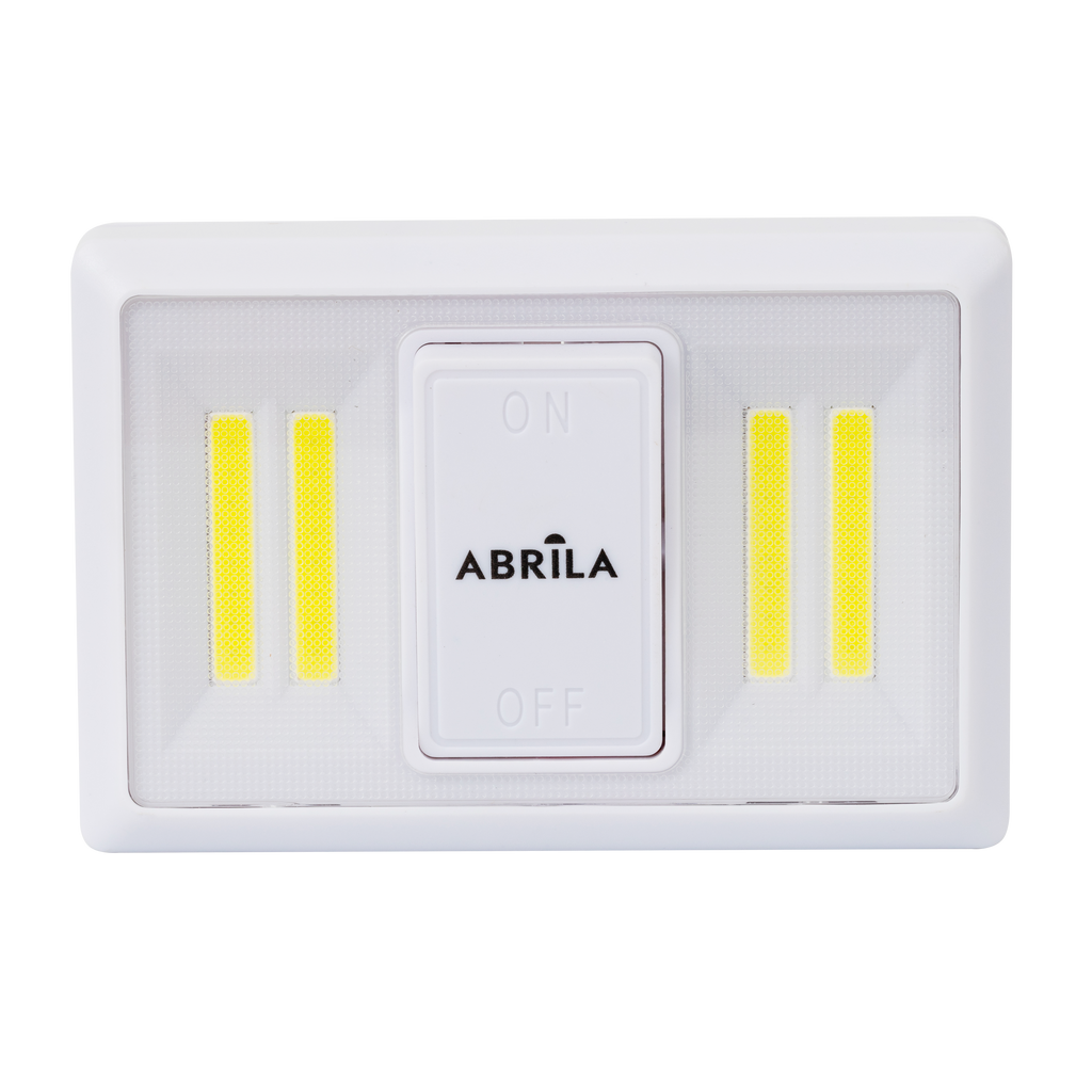 Luz de armario LED COB Umbral 200lm con interruptor, imán, adhesivo y opción para colgar. Fabrilamp.
