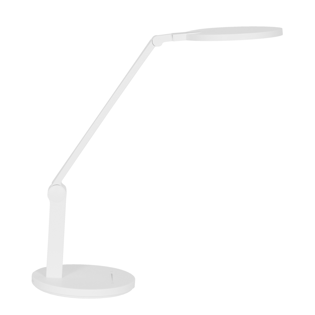 Flexo Lorca LED Blanco 15W, vista frontal, Fabrilamp, luzguru.com