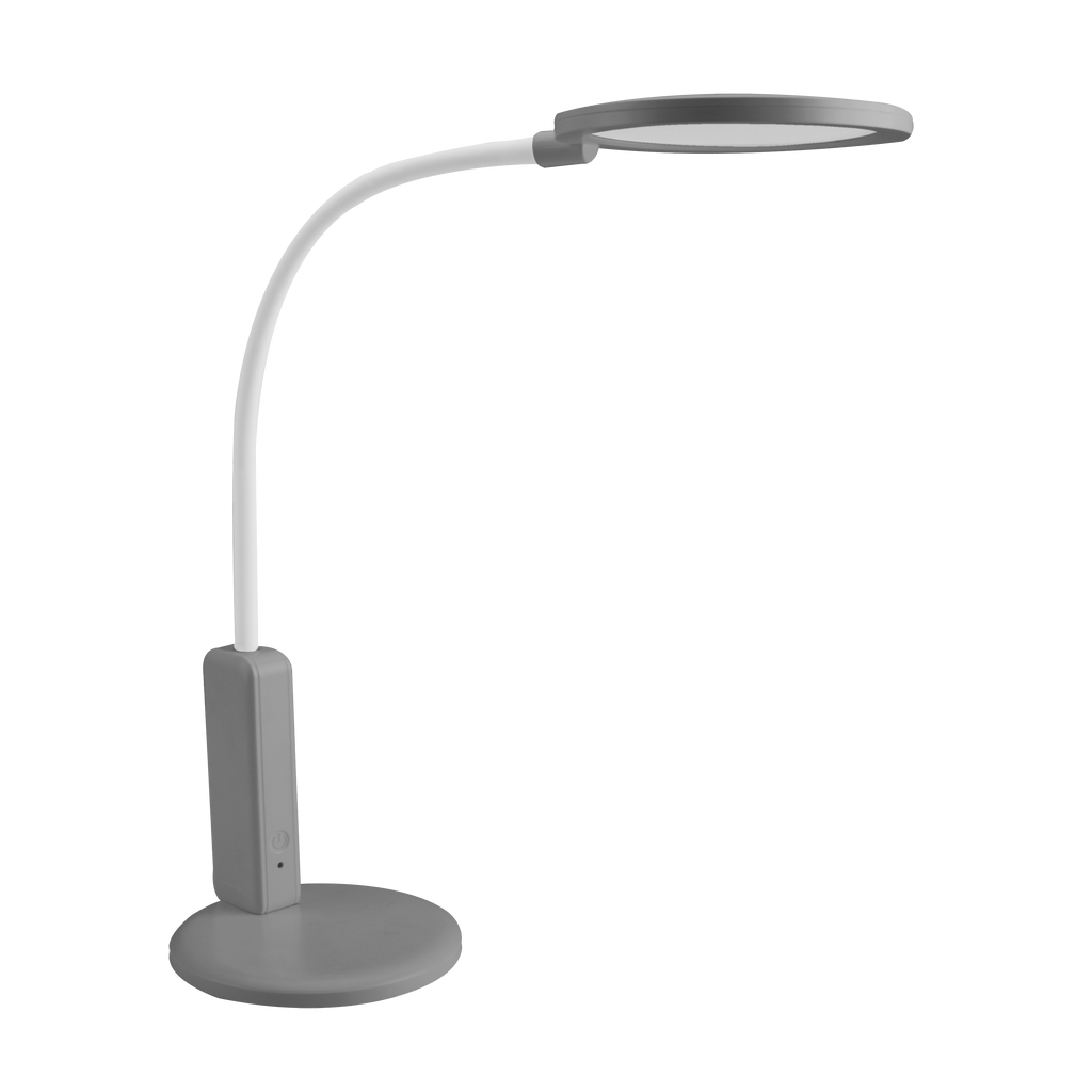 Flexo Verne LED Inalámbrico Gris/Blanco de Fabrilamp, vista general.