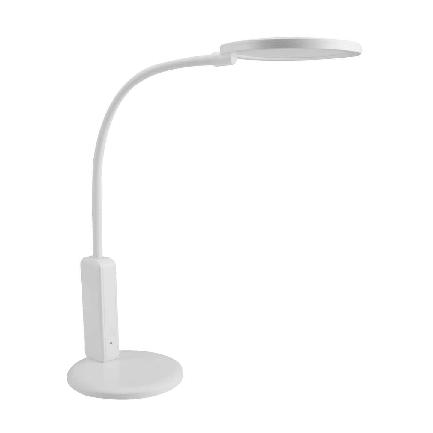 Flexo Verne 7w LED inalámbrico blanco de Fabrilamp, con control táctil y regulable, ideal para escritorio.