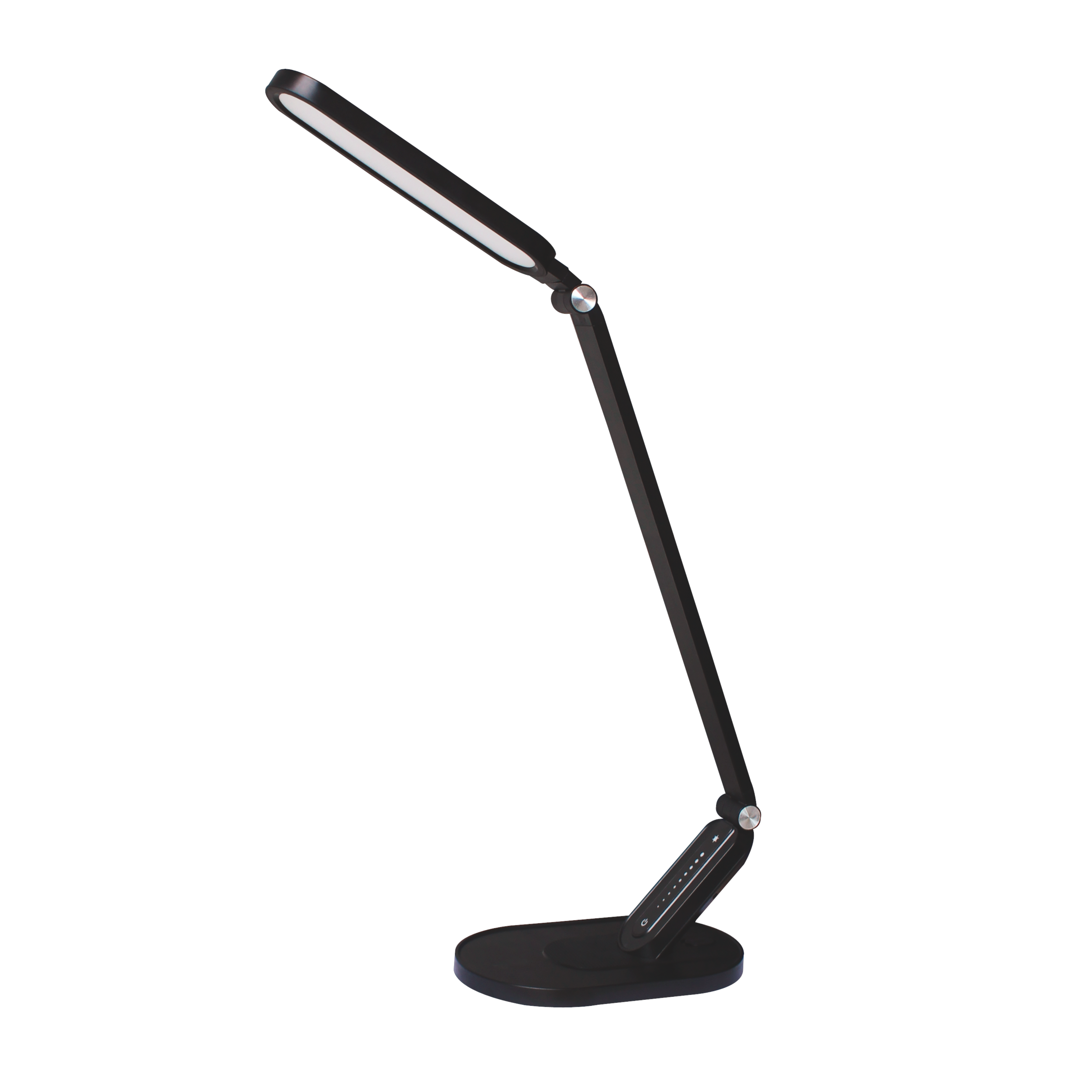 Flexo Enfoque 10W LED Negro - Vista frontal, Fabrilamp, luzguru.com