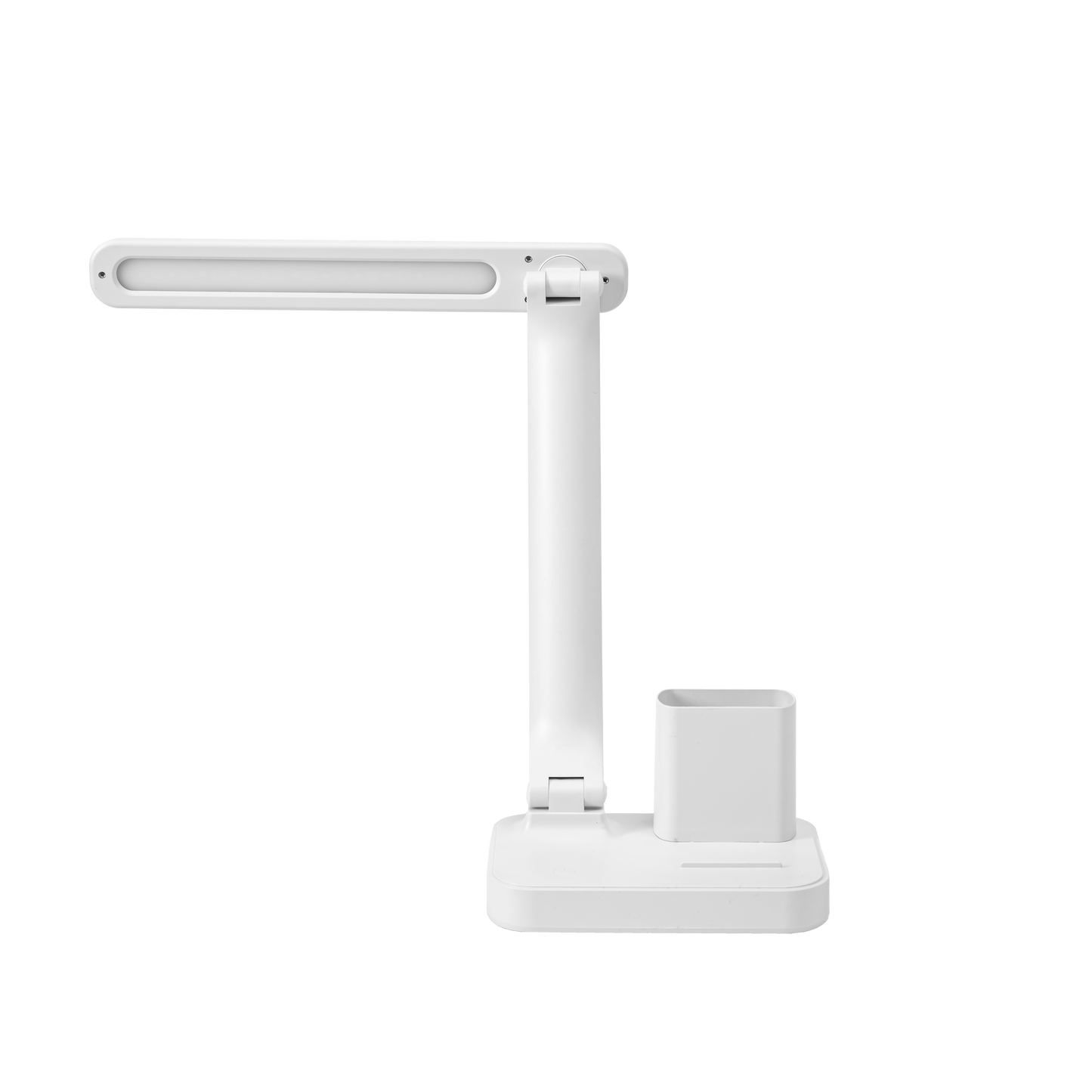 Flexo de mesa blanco con base organizadora para escritorio