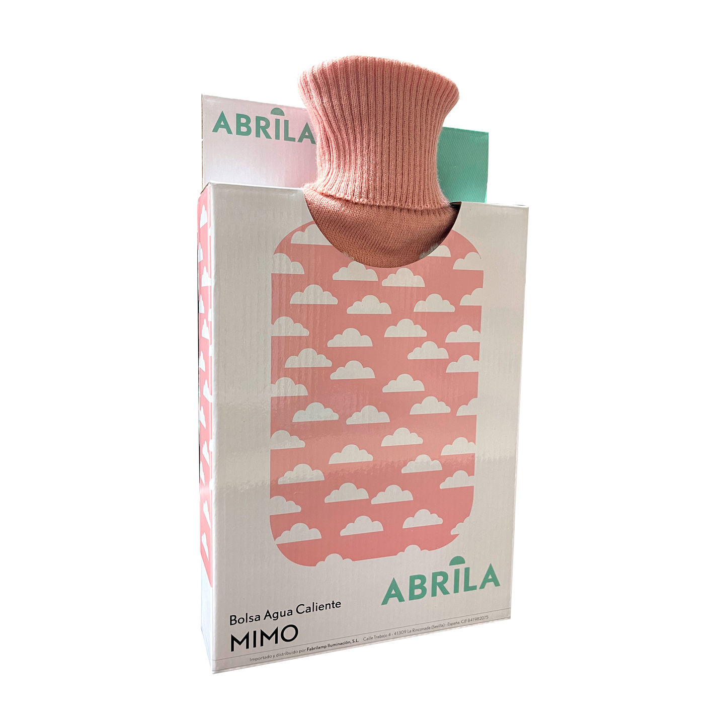 Suave bolsa de agua caliente con diseño de nubes ideal para calentar la cama