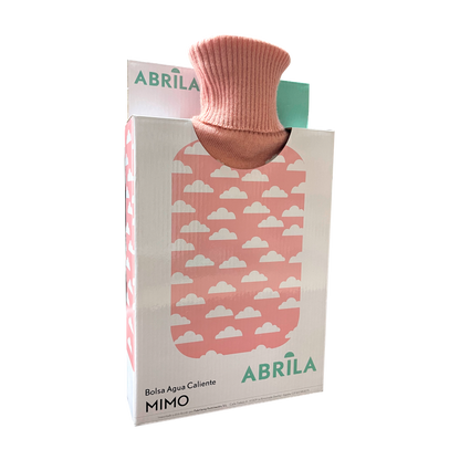 Suave bolsa de agua caliente con diseño de nubes ideal para calentar la cama