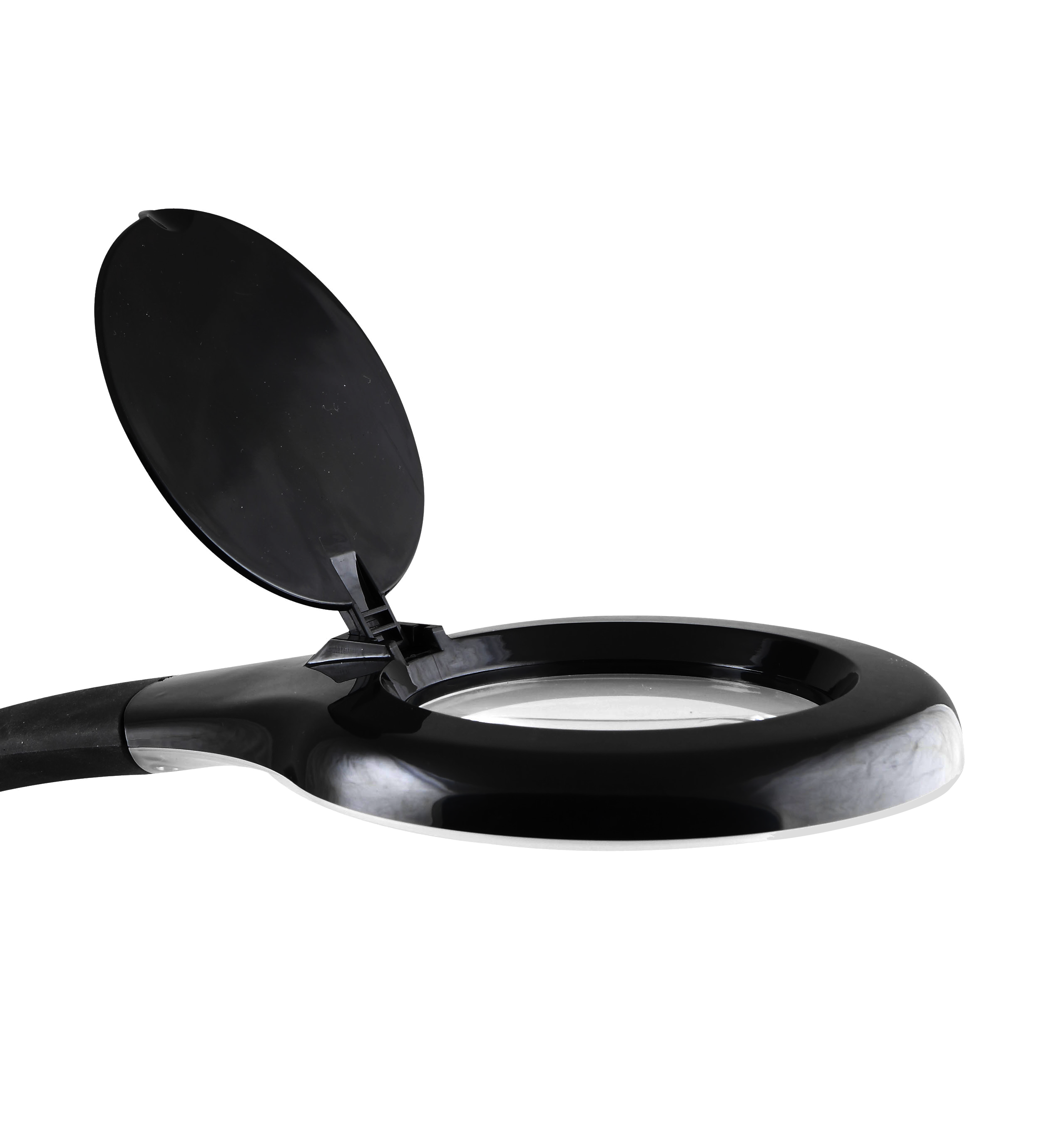 Flexo Led Plath Negro - Vista frontal con lupa