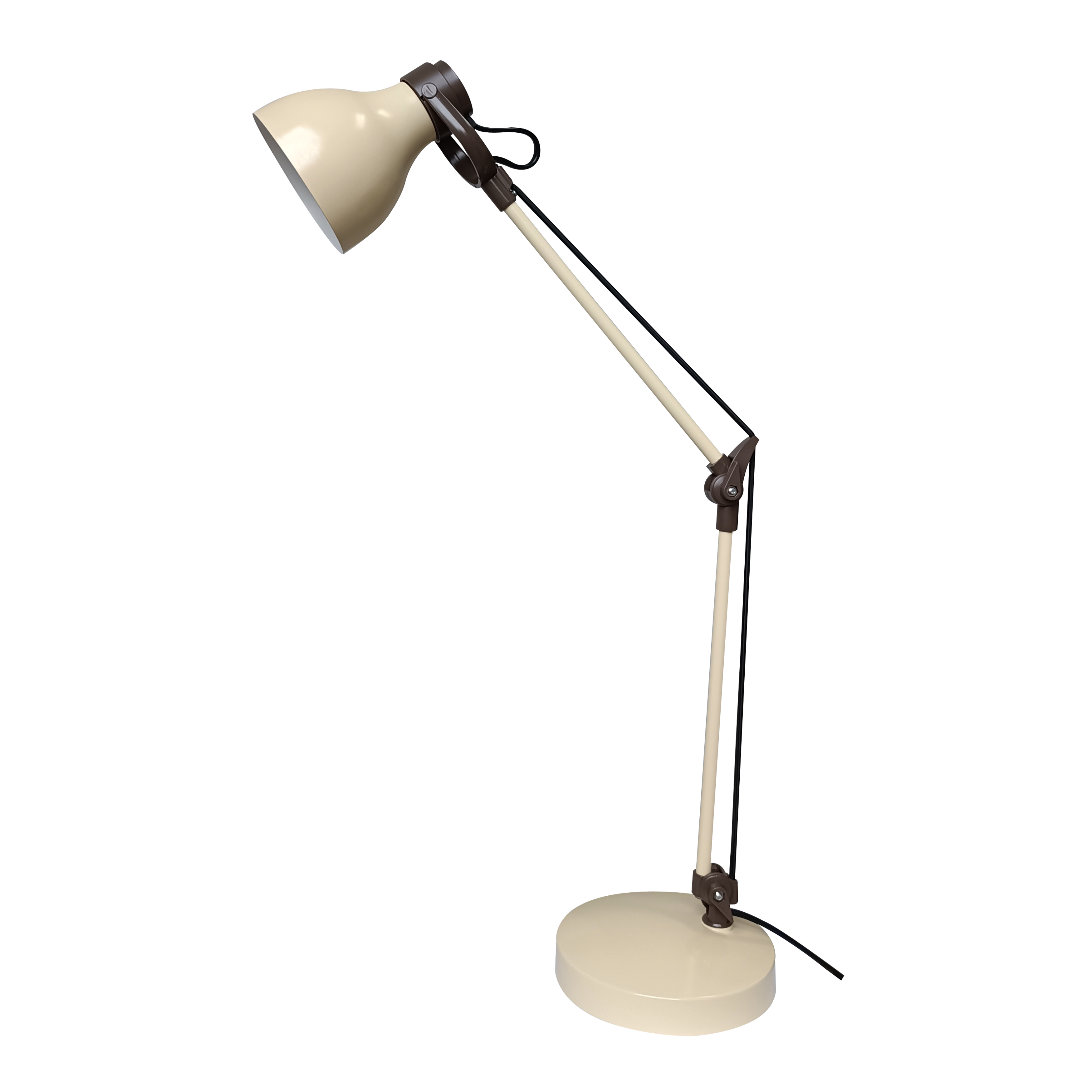 Flexo Carpo Beige/Marrón E14 Orientable y Articulable de Fabrilamp