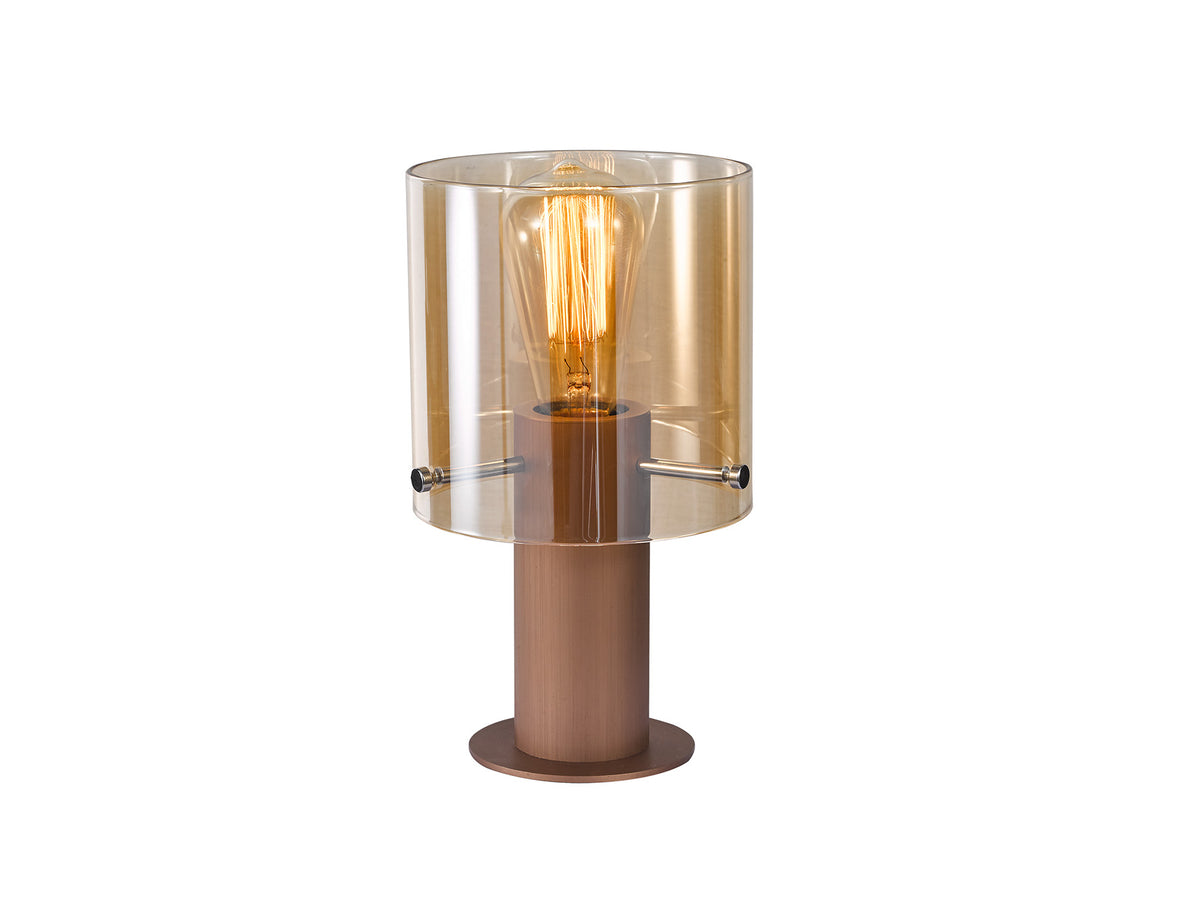 Lámpara de Sobremesa Venize 26 cm Satinado y Cristal Schuller - Cobre / Ámbar | Schuller · Ref. 13002