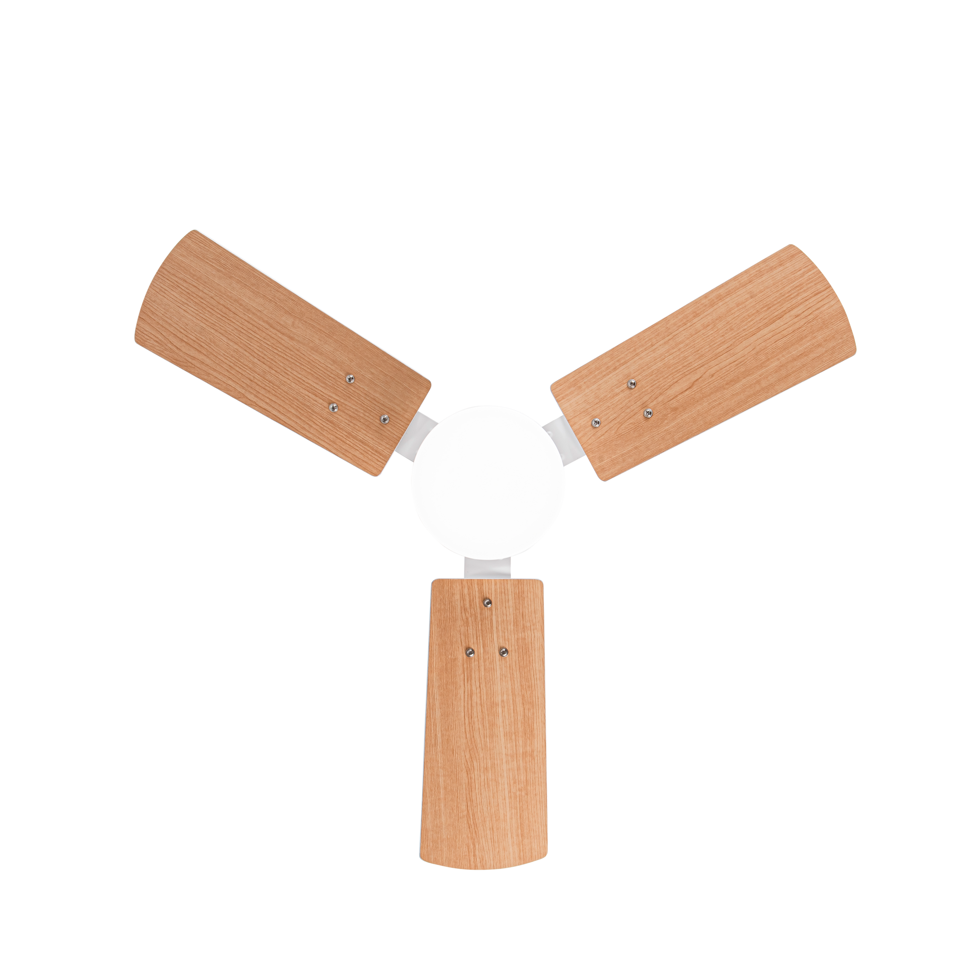 Moderno ventilador de techo blanco y haya ideal para salón