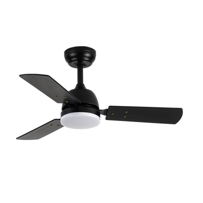 Ventilador de techo negro con mando a distancia ideal para el hogar