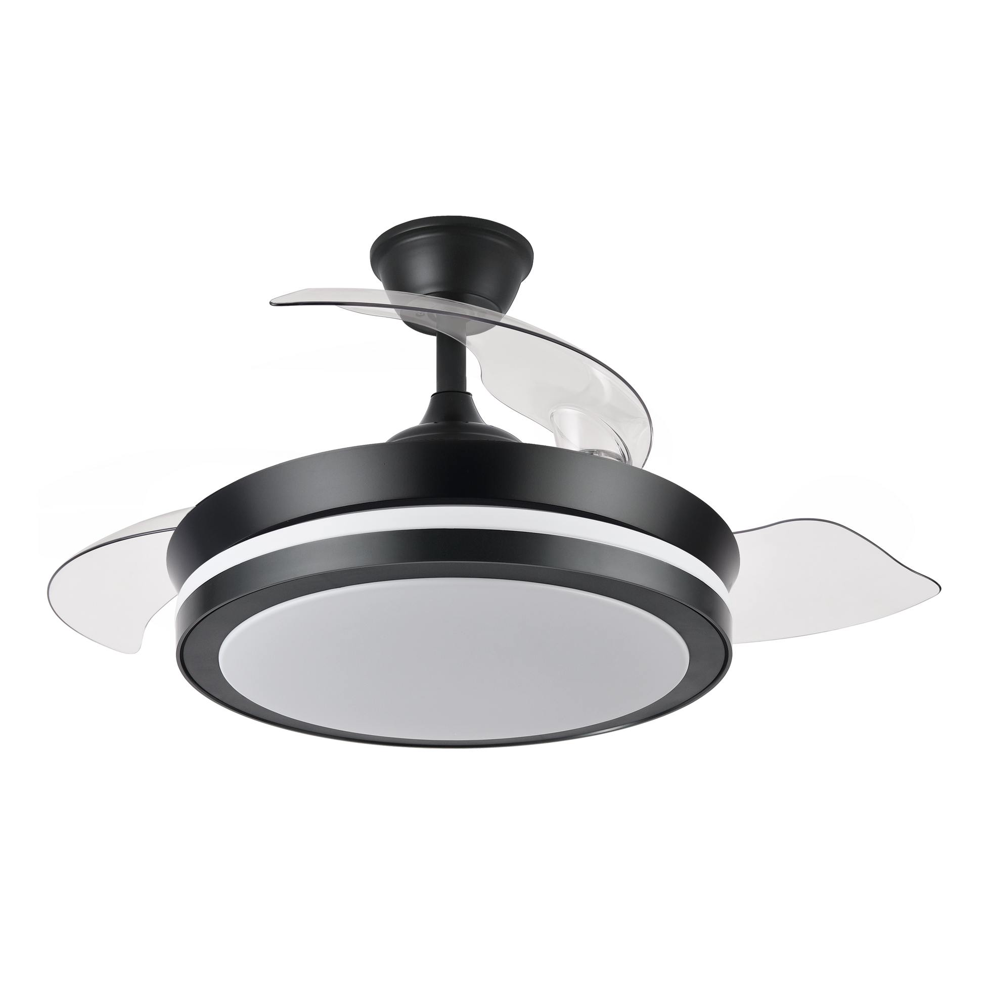 Moderno ventilador de techo negro ideal para salón o dormitorio