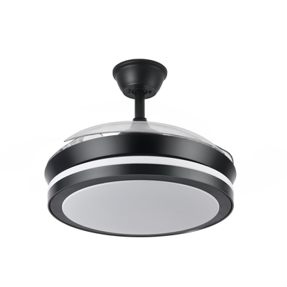 Elegante ventilador de techo con aspas retráctiles ideal para interior