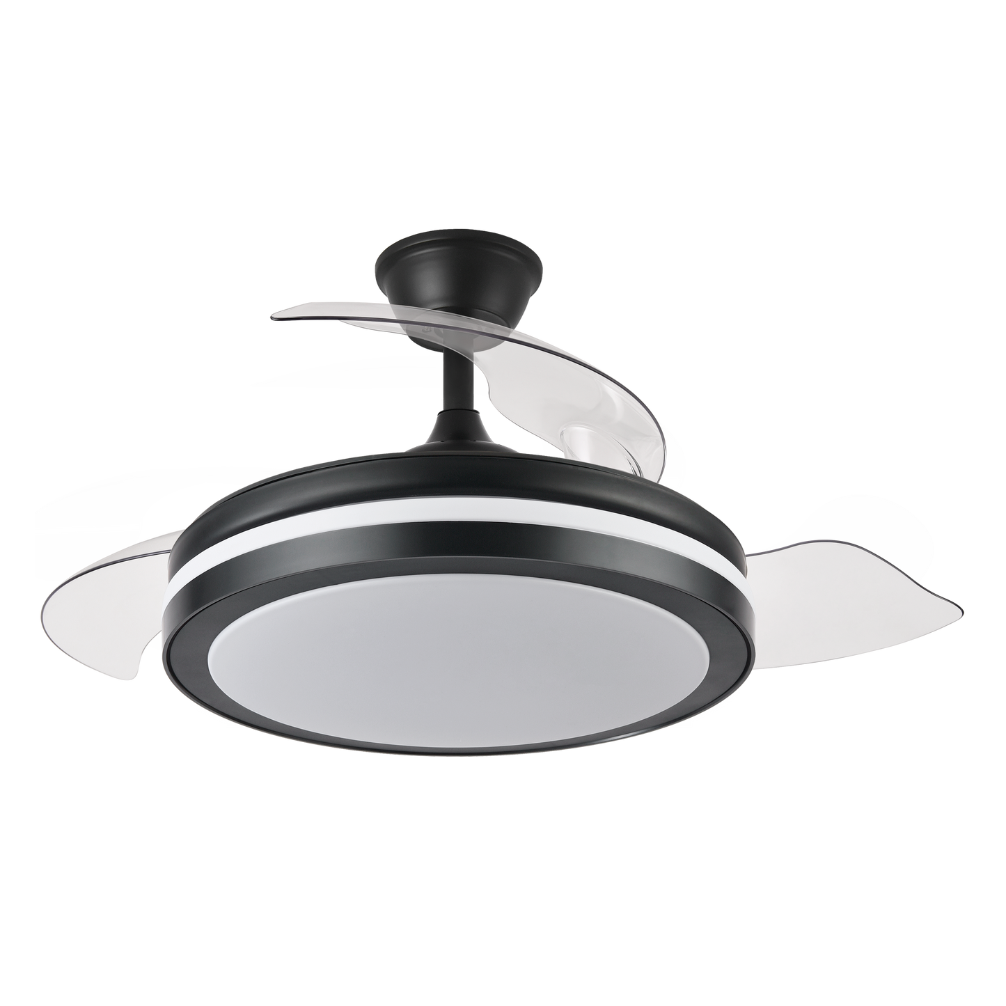 Elegante ventilador de techo negro ideal para el salón